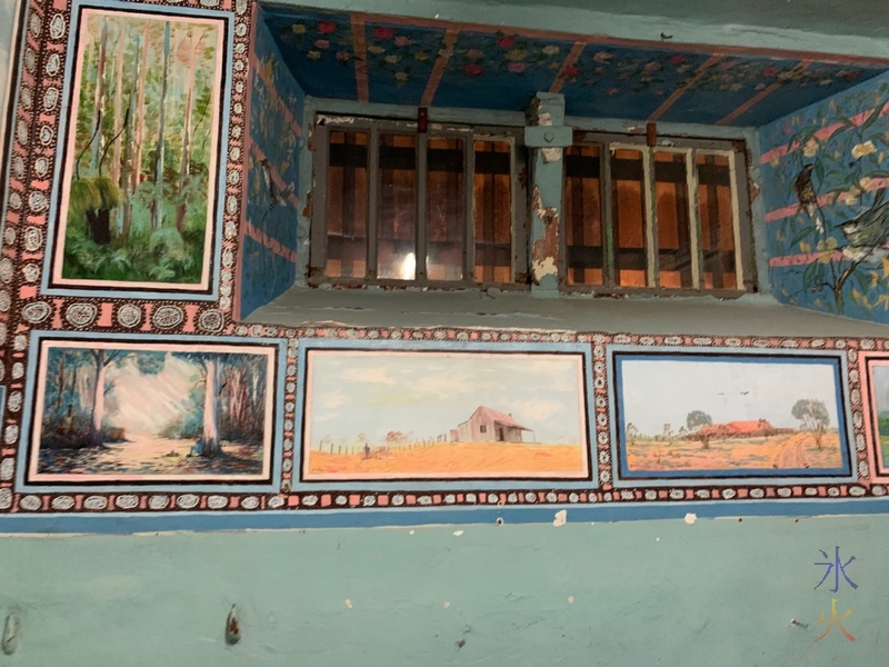 paintings in cell in Fremantle Prison, Fremantle, Western Australia