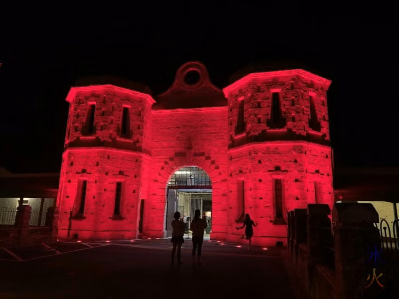 Fremantle Prison lit up, Fremantle, Western Australia