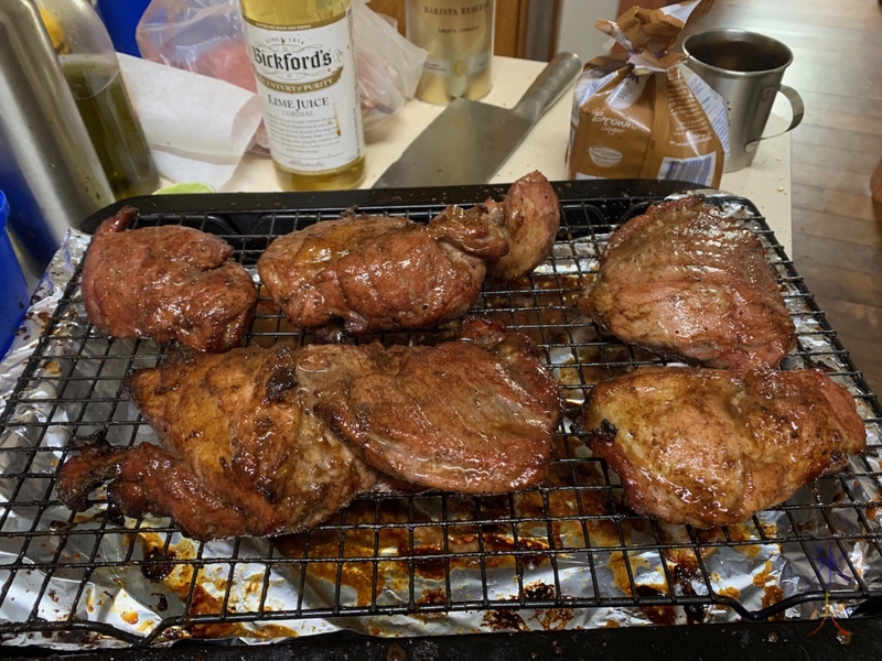 charsiu pork just out of the oven