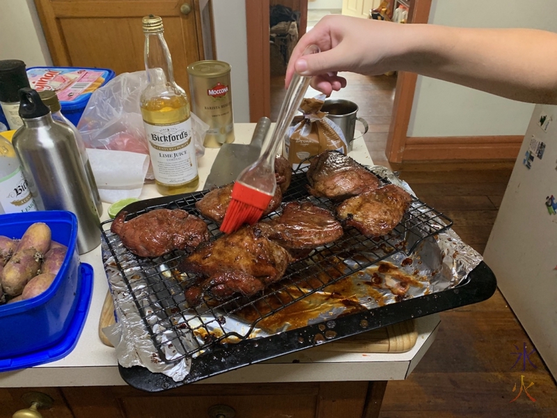 charsiu por being basted