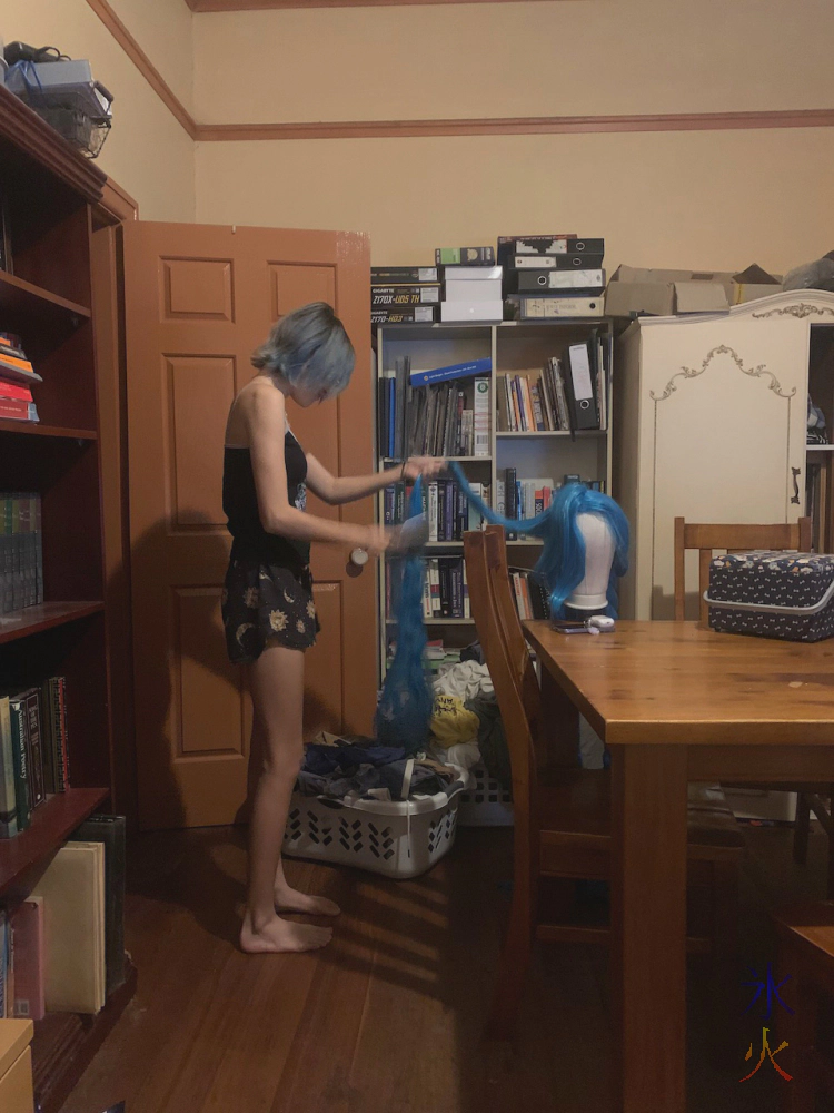 15yo with super long wig 15yo with super long wig
