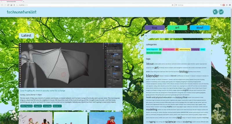 screenie of new technonaturalist