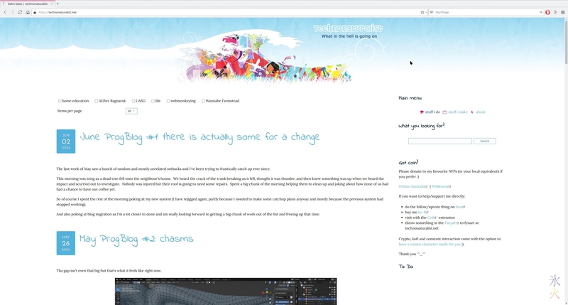 screenie of original technonaturalist