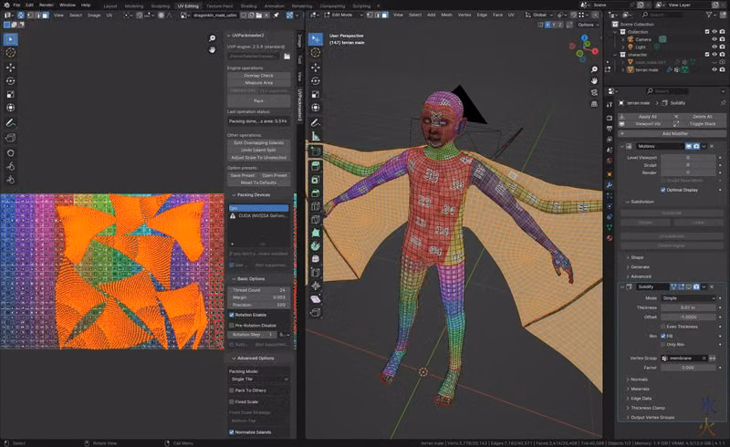 fixing uv maps in Blender 4.1