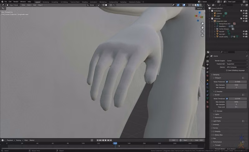 Dragonkin hands with retracted claws