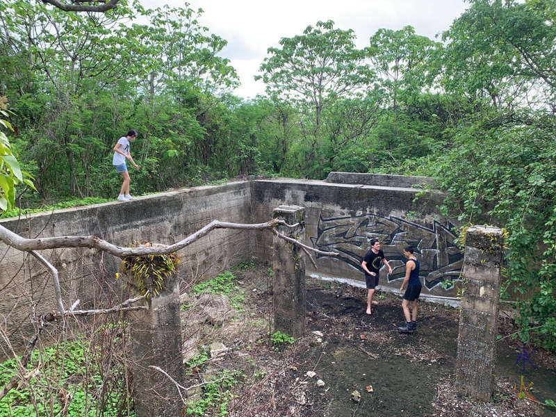 Ruins that look kind of like a scene in a video game at South Point Ruins, Christmas Island