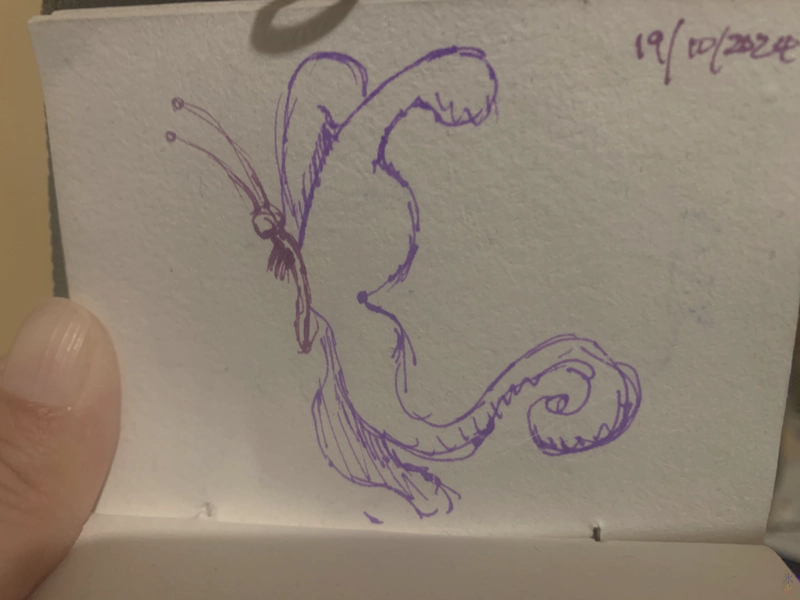 my now signature purple butterfly