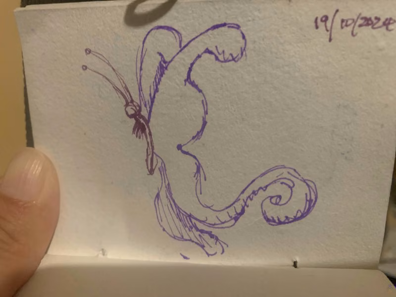 my now signature purple butterfly
