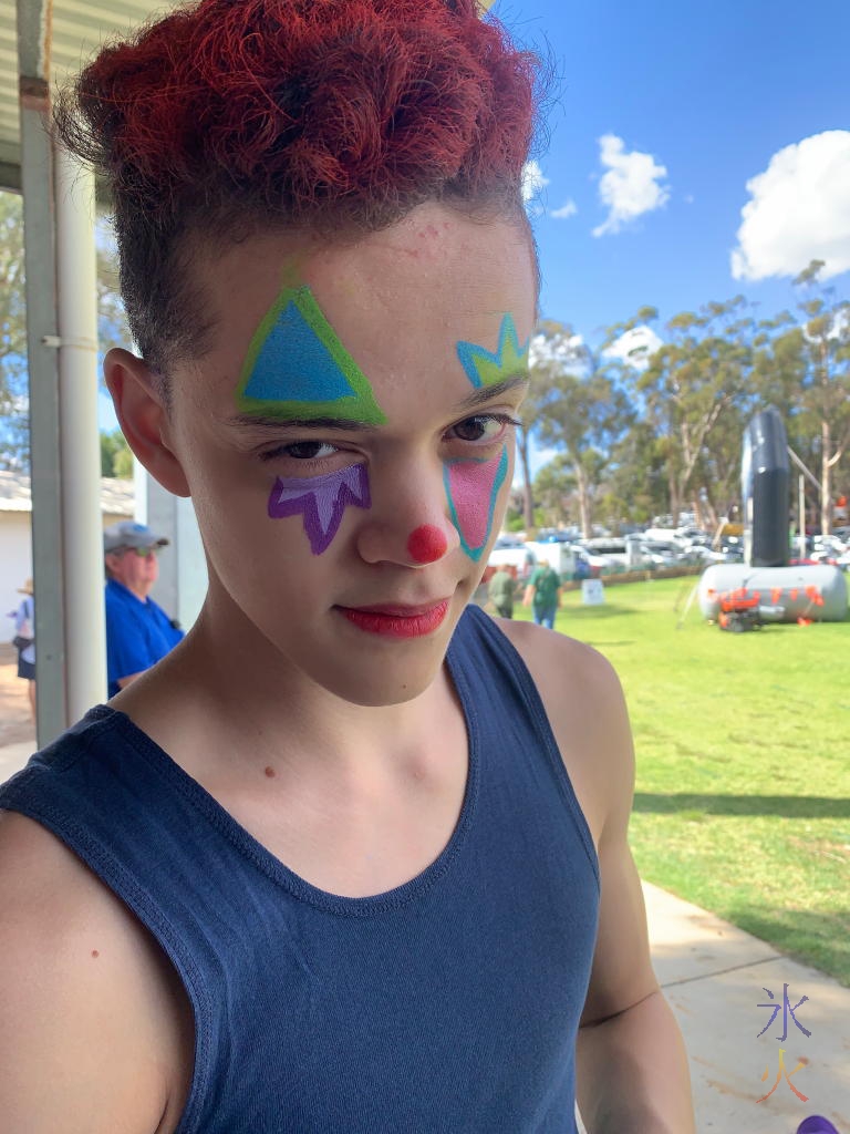 19yo with clown makeup