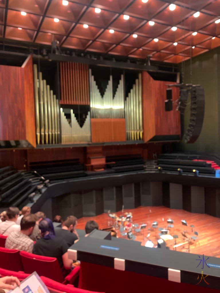 Perth Concert Hall stage from wherever we were sitting for the Stardew Valley concert