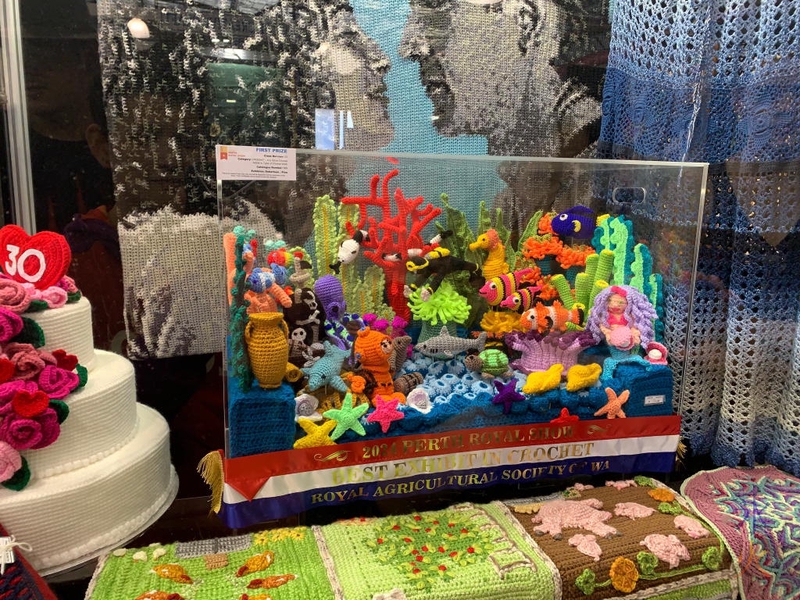 crochet aquarium at Perth Royal Show