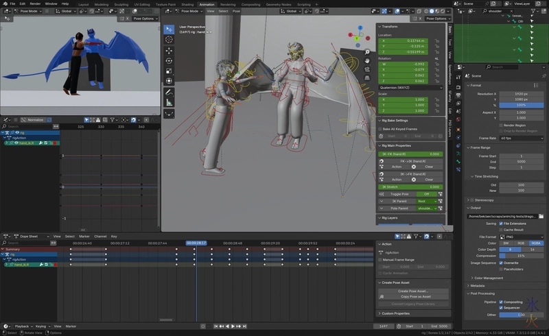 Red glide dodging a meia lua de compasso