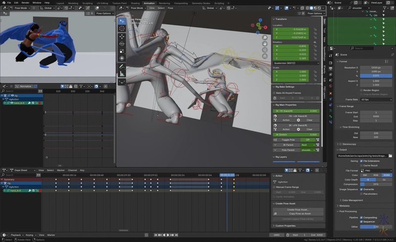 Red finally catching Zip with his tail