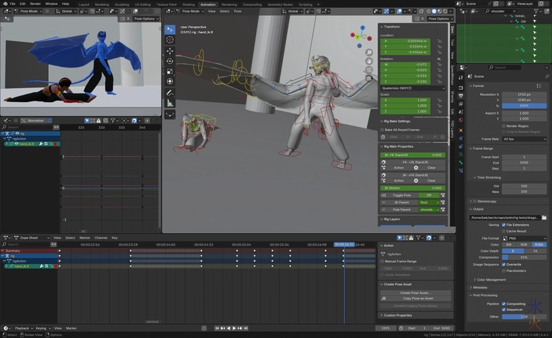 Zip dropping into splits to avoid Red's wing strike