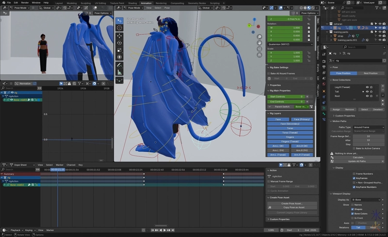 showing off nice tail curve