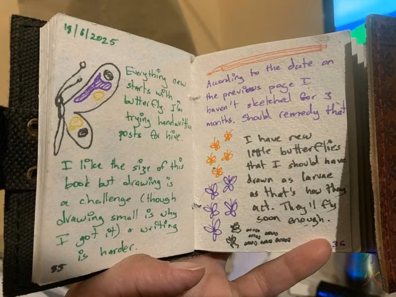 handwritten journal entry, transcript below
