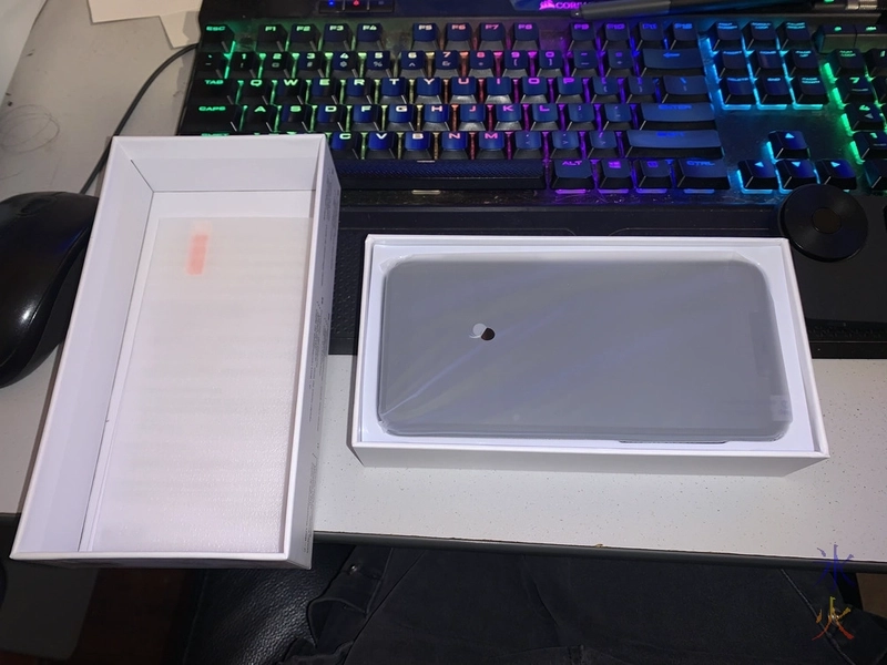 PinePhone Pro in box with lid off