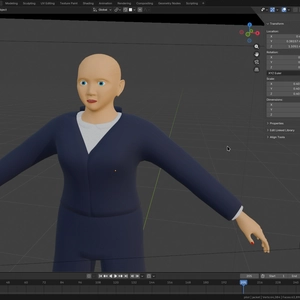 partially completed jacket modelled in Blender 5 front view