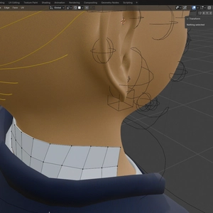 modelling a scarf in Blender 5.1