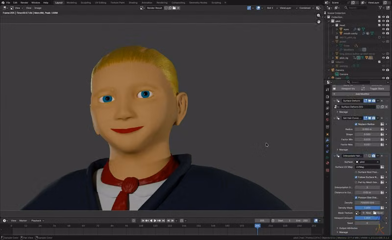 quick render of pilot character