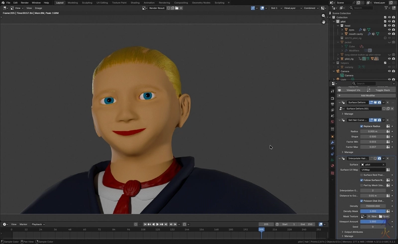 quick render of pilot character