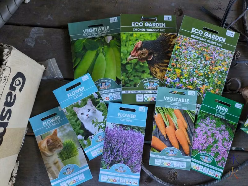 many seeds purchased from Bunnings