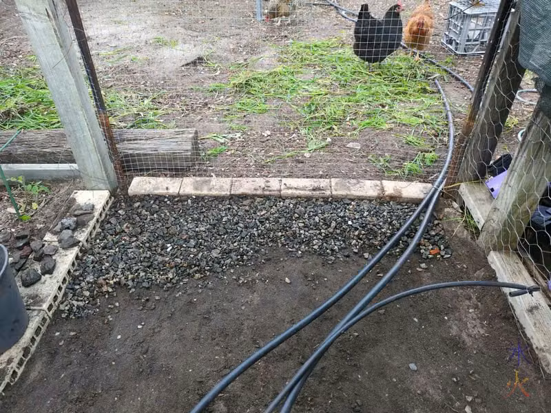 first load of gravel  on gravel path