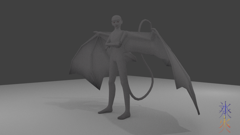 Dragonkin base in Blender