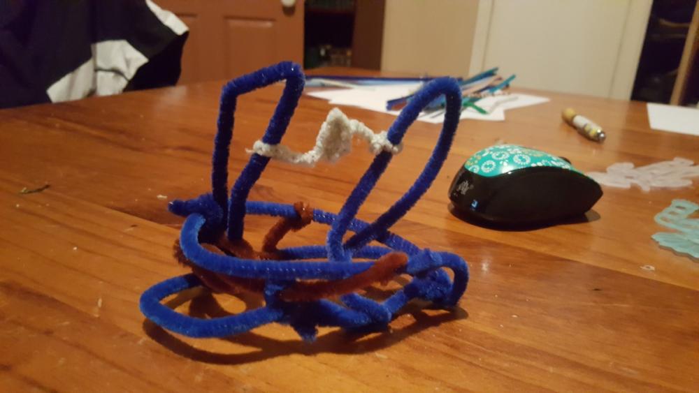 12yo's pipecleaner sculpture