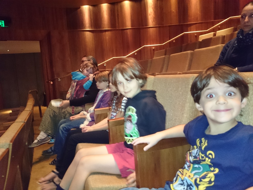 8yo, 6yo and their besties at the theatre