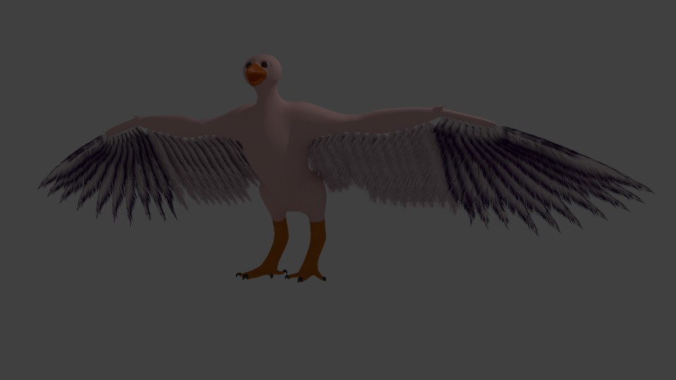 Mega-pidgeot with flight feathers