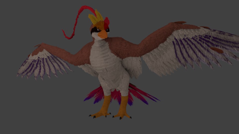 3d mega-pidgeot completed enough for the collab with the deadline front shot