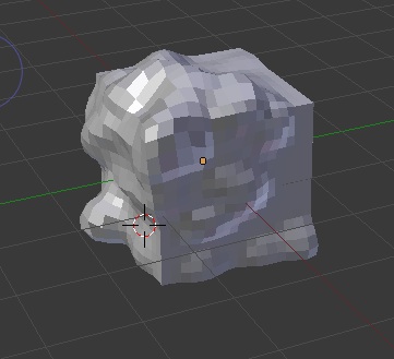 Mutant blender cube - result of mucking around with sculpt tools