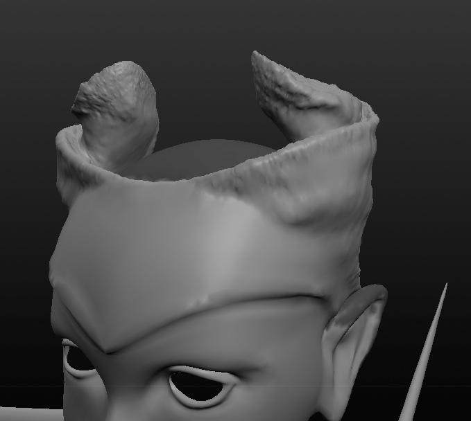 Starting the horns from sculpt