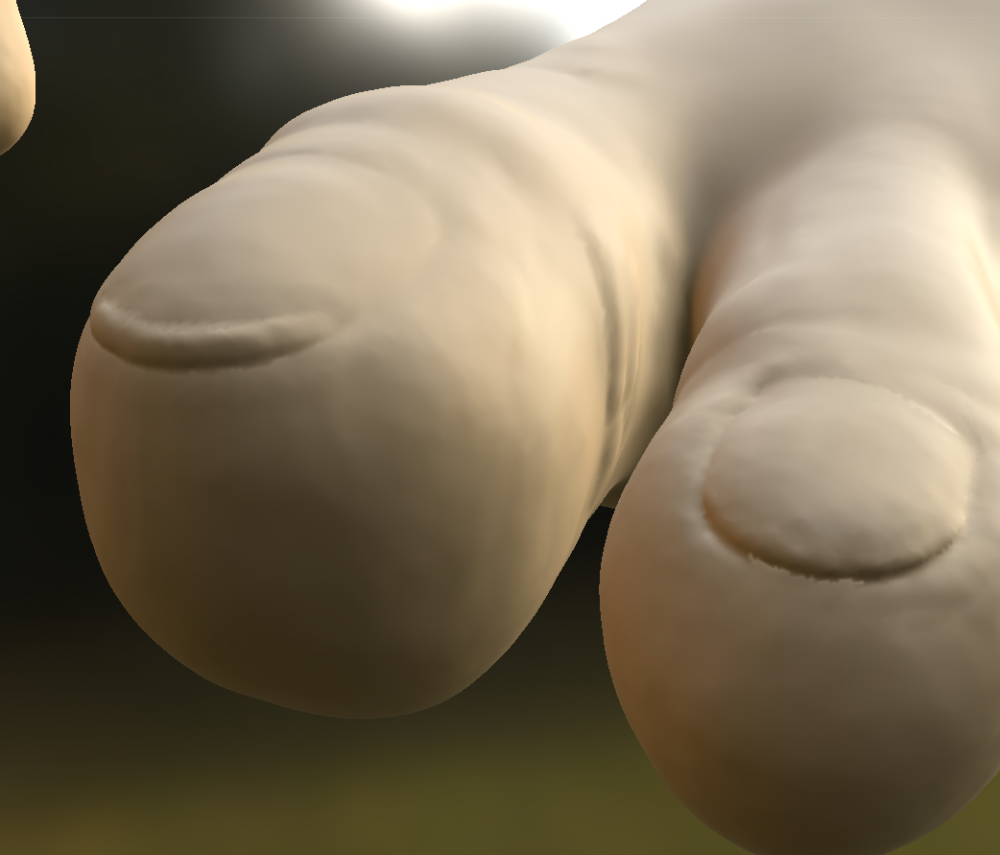 close up of toe
