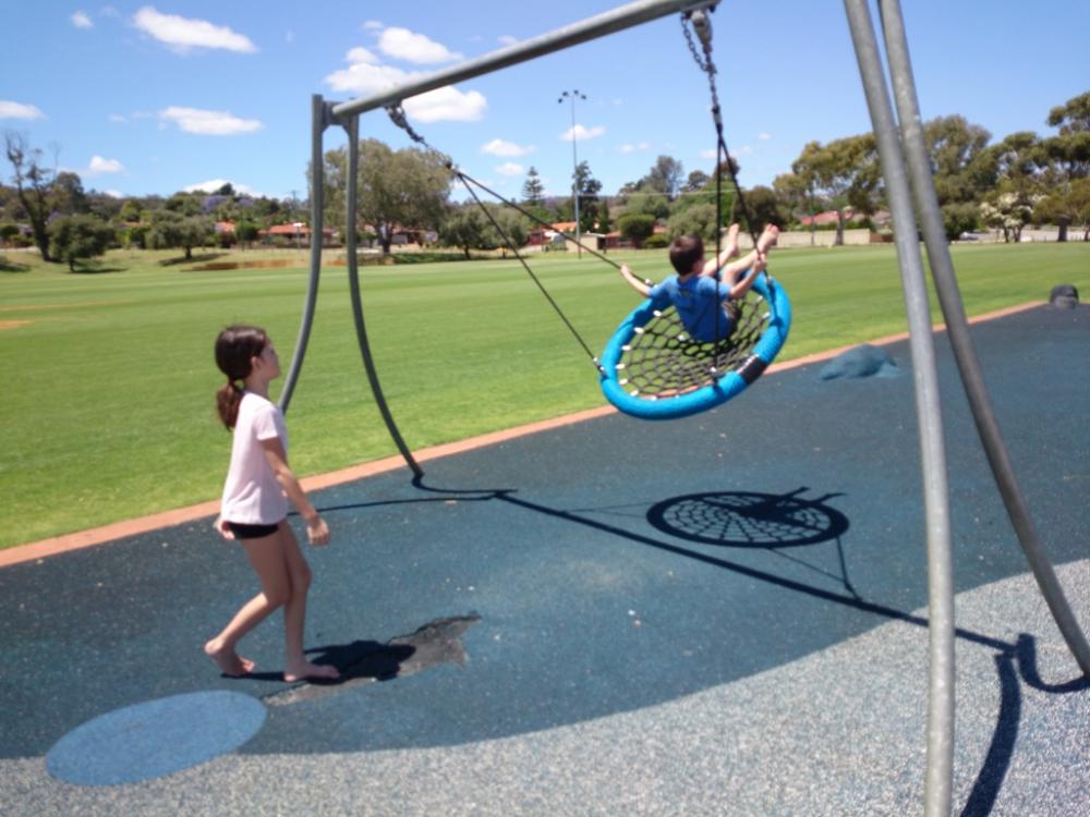 Round swing at Frye Park, Kelmscott, Western Australia
