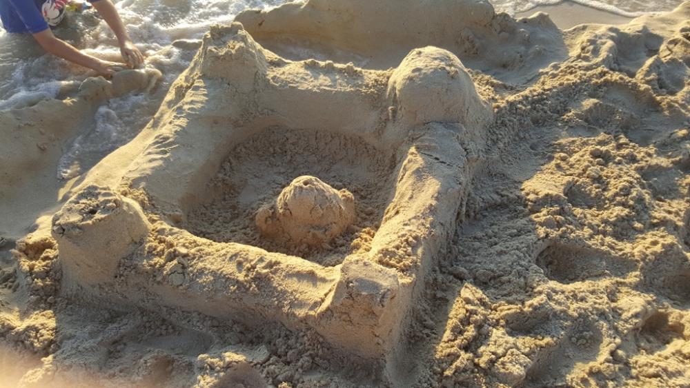 Sandcastle with mage tower