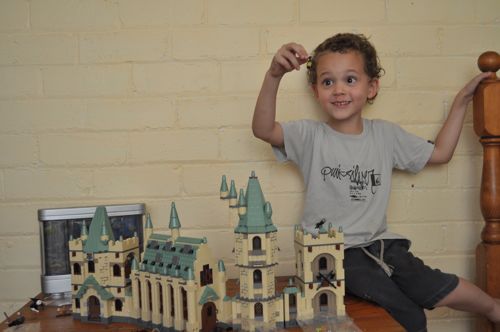 Tao with Lego Hogwarts. Yes I recycle photos.  Sue me.