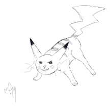 pikachu sketch