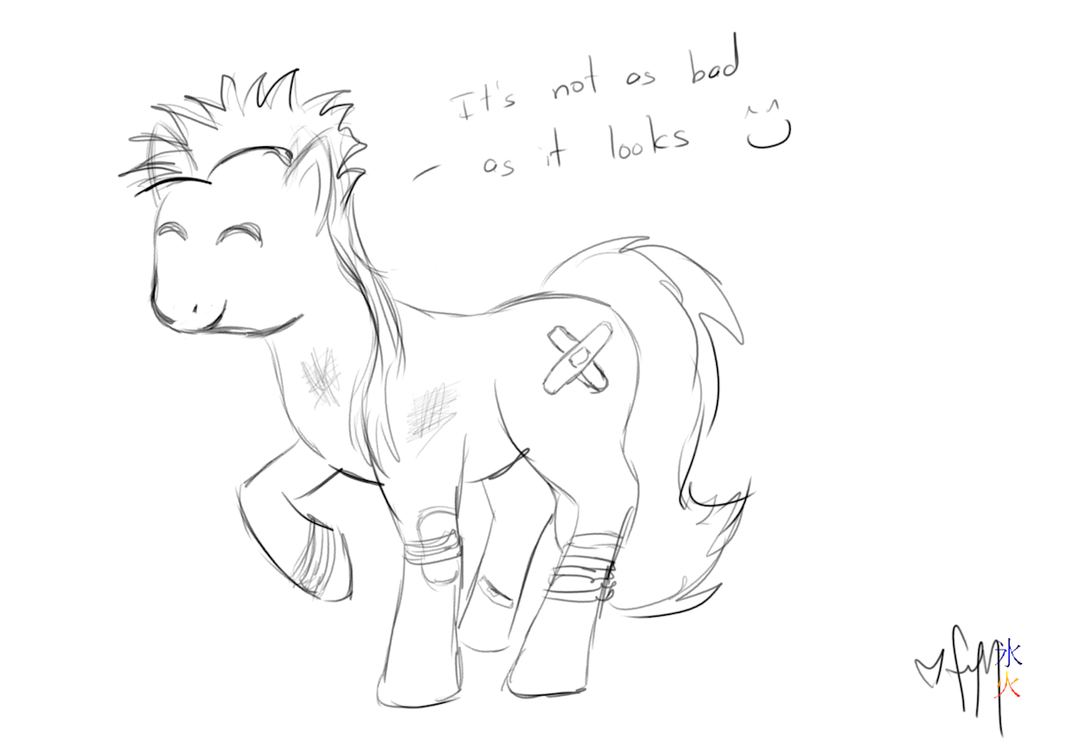 I I were a My Little Pony my special talent would be inexplicably injuring myself