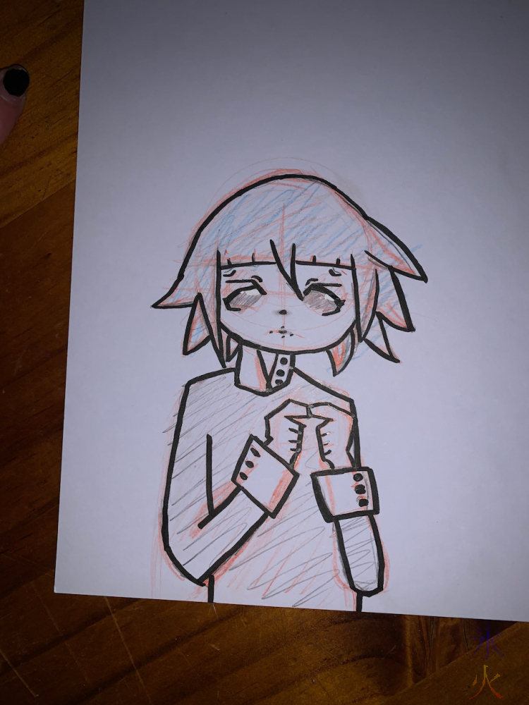 14yo's drawing of an anime character