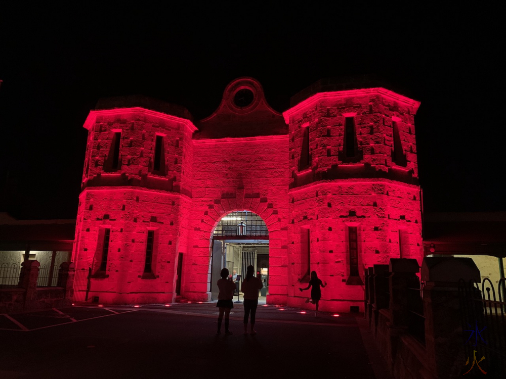 Fremantle Prison lit up, Fremantle, Western Australia