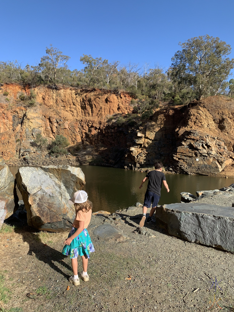 kids at the quarry in Ellis Brook, Western Australia