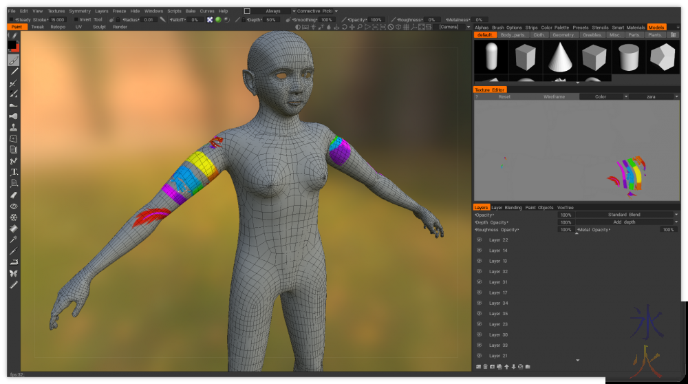 texture baked onto different mesh with different uv maps in 3d Coat