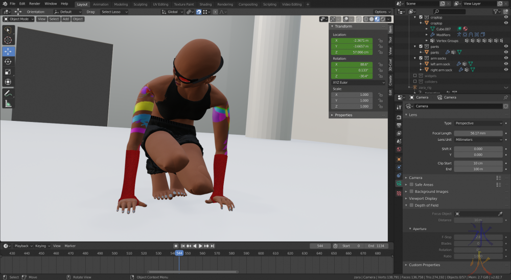 Blender 2.8 cloth sim really can't cope