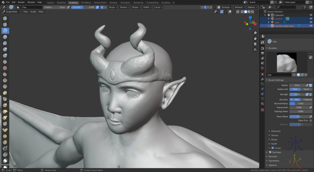 sculpting is so much better in Blender 2.8 but still feels way too heavy compared to 3dC
